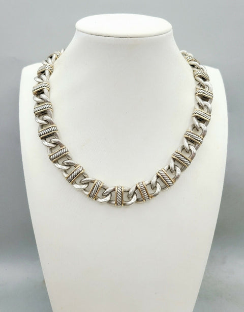  David Yurman 14mm-Madison-Link-Necklace-With Gold-