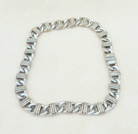  David Yurman 14mm-Madison-Link-Necklace-With Gold-