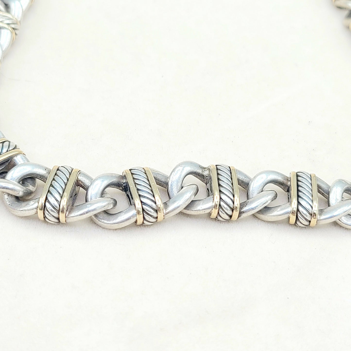 David Yurman 14mm Madison Link Necklace With Gold