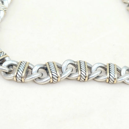 David Yurman 14mm Madison Link Necklace With Gold