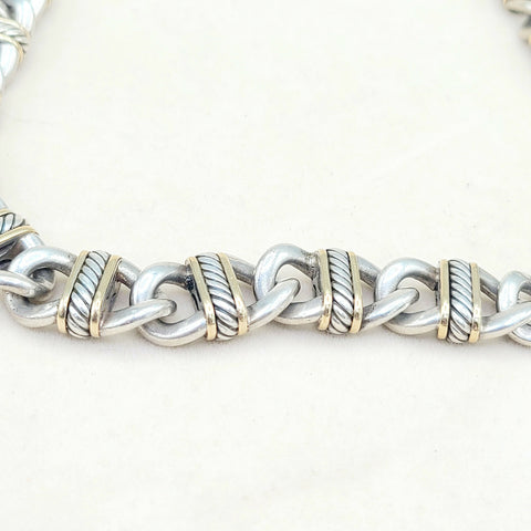  David Yurman 14mm-Madison-Link-Necklace-With Gold-