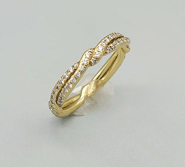  David Yurman 18K Gold Wisteria Pavé Diamond Ring