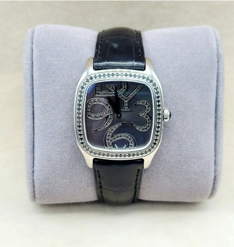  David Yurman 32mm Thoroughbred Quartz Watch With Black Diamonds