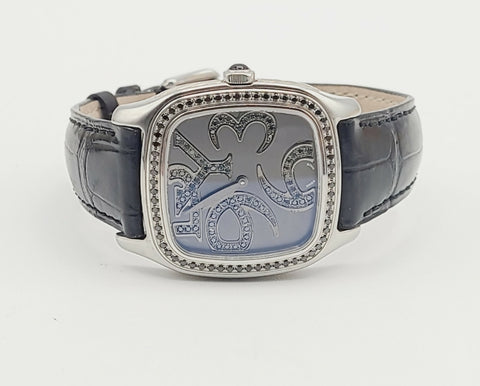  David Yurman 32mm Thoroughbred Quartz Watch With Black Diamonds