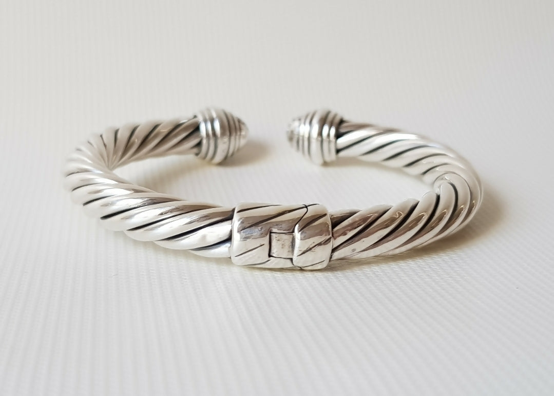  David-Yurman-8.5mm-Pave Diamond-Tip-Bracelet-