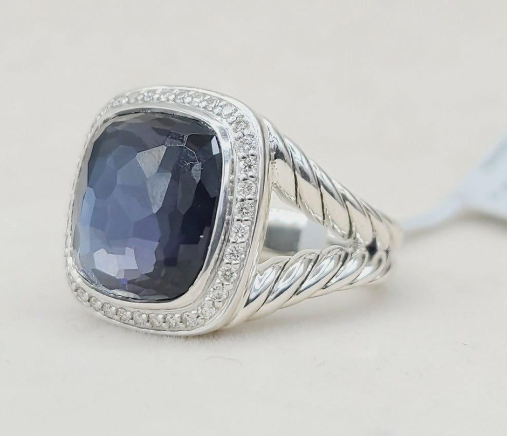 David Yurman Albion 14mm Black Orchid Diamond Ring  AYW Luxury #