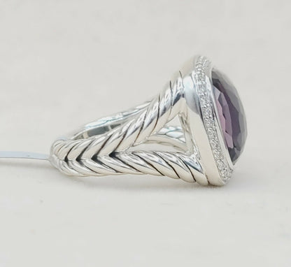 David Yurman Albion 14mm Black Orchid Diamond Ring  AYW Luxury #