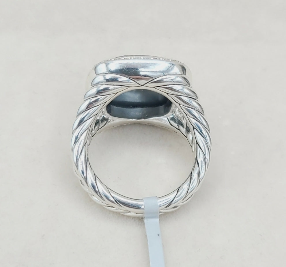 David Yurman Albion 14mm Black Orchid Diamond Ring  AYW Luxury #