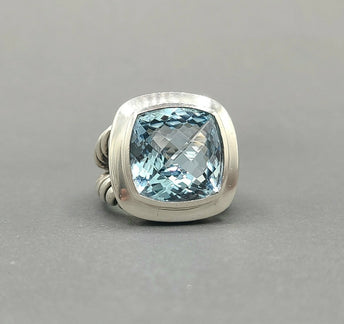  David Yurman Albion 14mm Sky Blue Topaz Ring