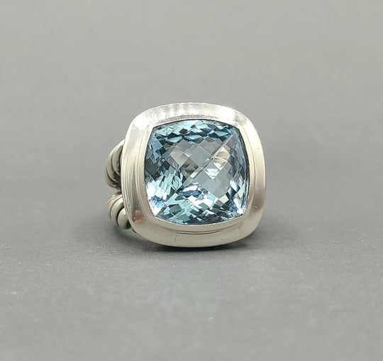  David Yurman Albion 14mm Sky Blue Topaz Ring