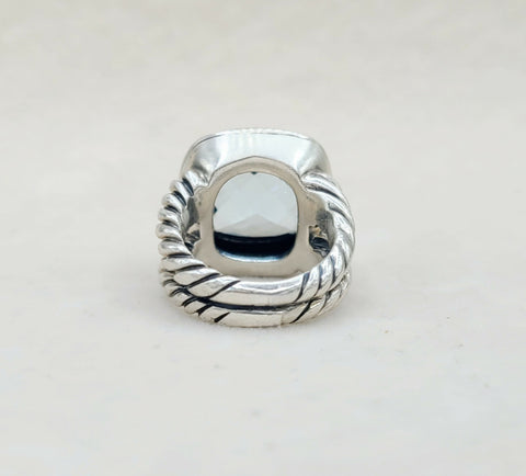  David Yurman Albion 14mm Sky Blue Topaz Ring