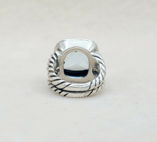  David Yurman Albion 14mm Sky Blue Topaz Ring