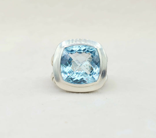  David Yurman Albion 14mm Sky Blue Topaz Ring
