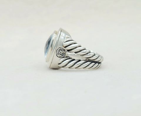  David Yurman Albion 14mm Sky Blue Topaz Ring