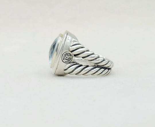  David Yurman Albion 14mm Sky Blue Topaz Ring