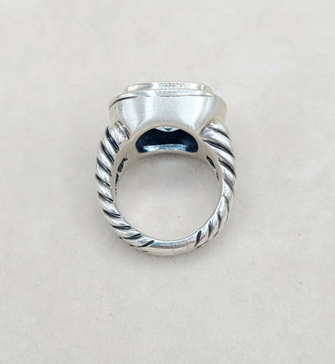  David Yurman Albion 14mm Sky Blue Topaz Ring