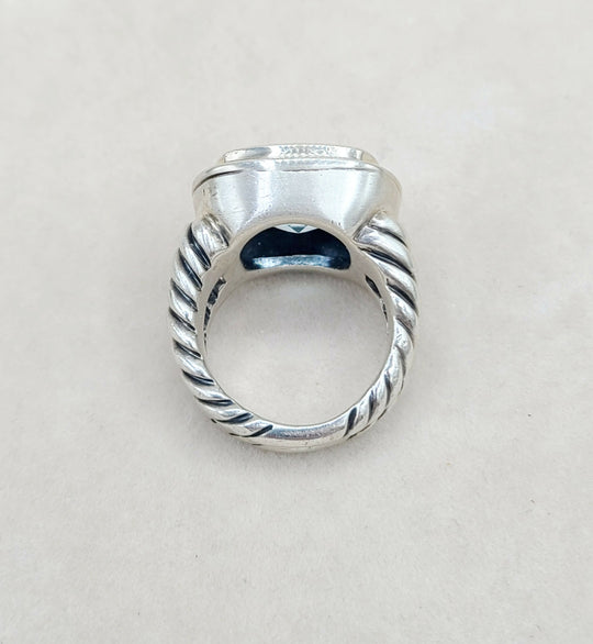  David Yurman Albion 14mm Sky Blue Topaz Ring
