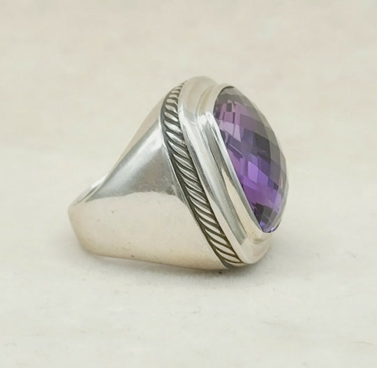  David Yurman Albion 20mm Amethyst Ring