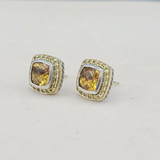  David Yurman Albion Candy Earrings Citrine & Yellow Sapphire