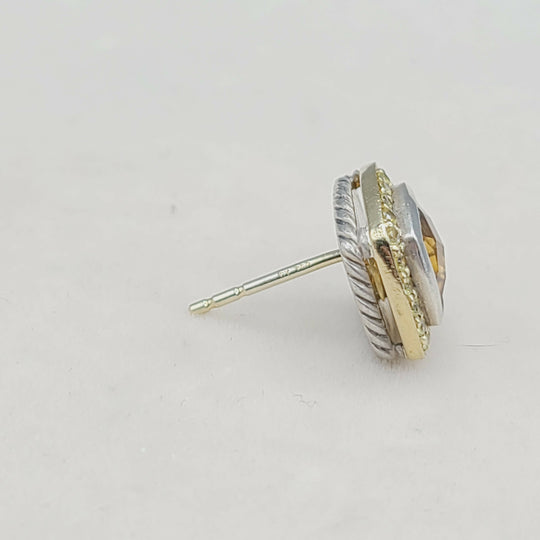  David Yurman Albion Candy Earrings Citrine & Yellow Sapphire