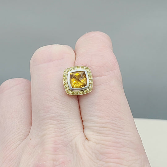  David Yurman Albion Candy Earrings Citrine & Yellow Sapphire