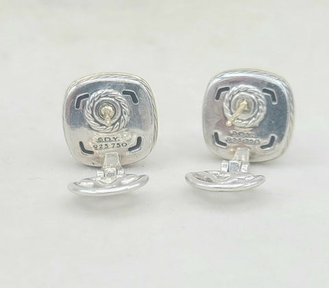 David Yurman Albion Earrings Black Onyx & Gold