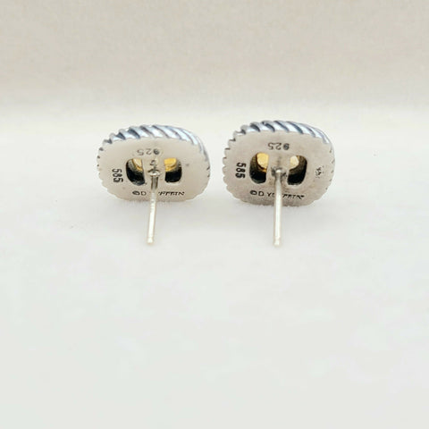  David Yurman Albion Earrings Citrine & Gold