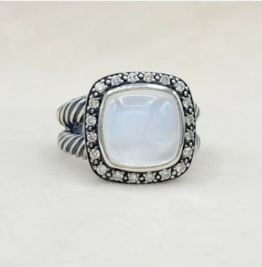  David Yurman Albion Moonlight Ice Moonstone Ring – Diamond