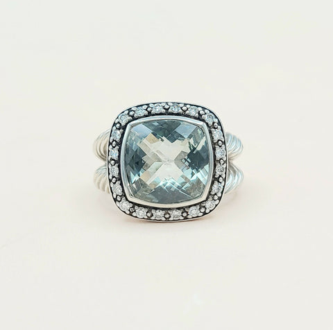  David Yurman Albion Moonlight Ice Ring 11mm Prasiolite