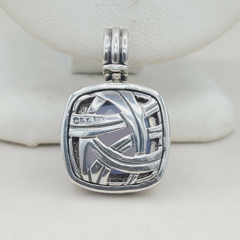  David Yurman Albion Pendant 14mm Chalcedony & Diamonds