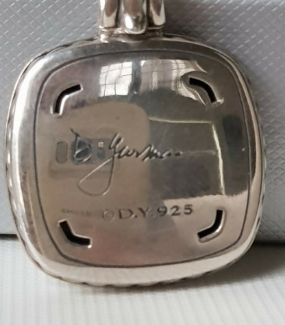 David Yurman Albion Pendant – 27mm Snowflake Obsidian    #