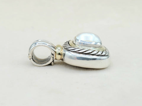  David Yurman Albion Pendant Large Pearl & Gold