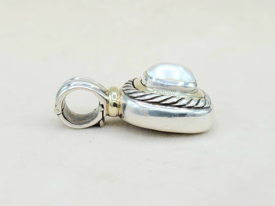  David Yurman Albion Pendant Large Pearl & Gold