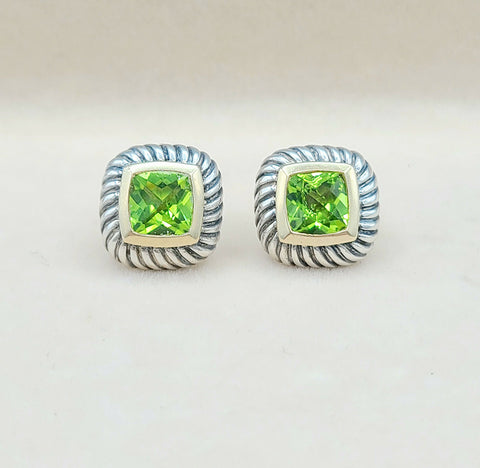  David-Yurman-Albion-Peridot-Cable-Earrings-