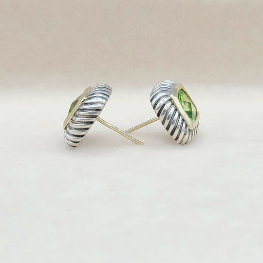  David-Yurman-Albion-Peridot-Cable-Earrings-