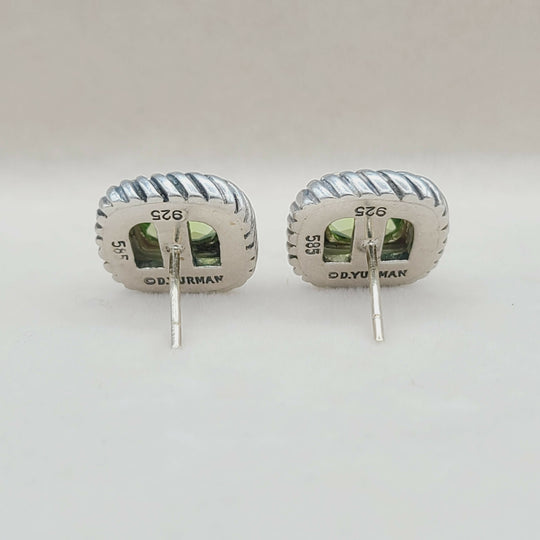  David-Yurman-Albion-Peridot-Cable-Earrings-