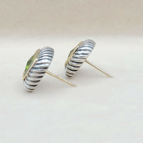  David-Yurman-Albion-Peridot-Cable-Earrings-