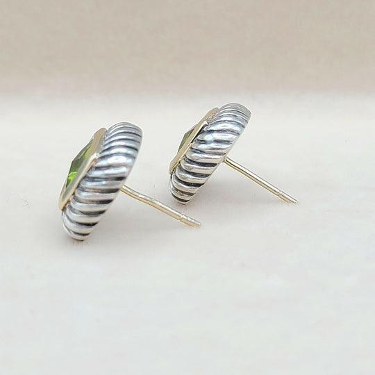  David-Yurman-Albion-Peridot-Cable-Earrings-