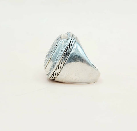  David Yurman Albion Ring 20mm Pavé Diamonds
