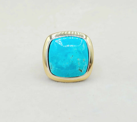  David Yurman Albion Statement Ring Turquoise & Gold