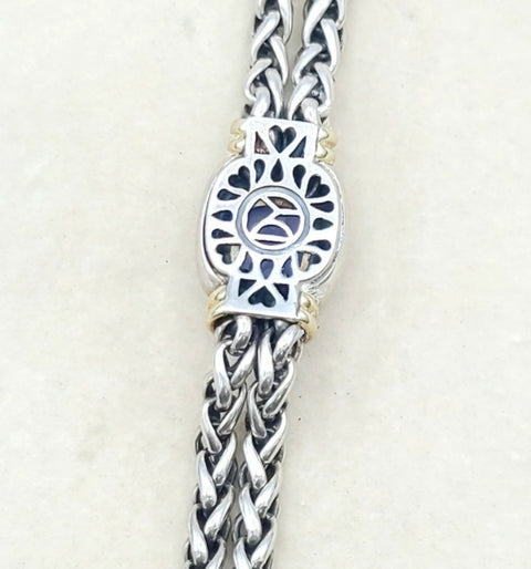  David Yurman Albion Wheat Bracelet – Chalcedony & Gold