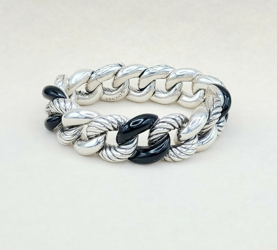  David Yurman Belmont Curb Link Bracelet – Black Onyx