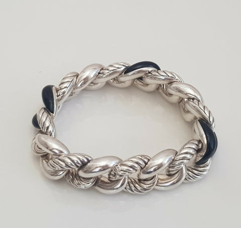  David Yurman Belmont Curb Link Bracelet – Black Onyx
