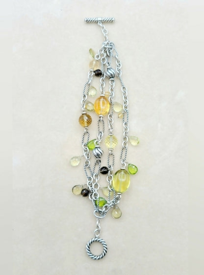 David Yurman Bijoux 4-Strand MultiGem Bracelet    #