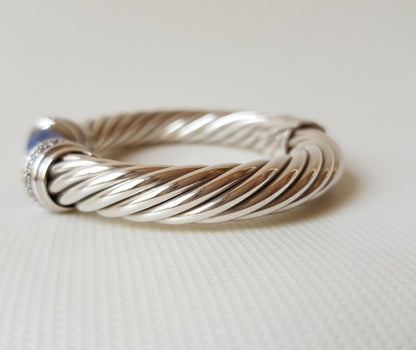David Yurman Bracelet 10mm – Lavender Chalcedony & Diamonds  AYW Luxury #