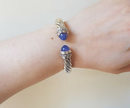 David Yurman Bracelet 10mm – Lavender Chalcedony & Diamonds  AYW Luxury #