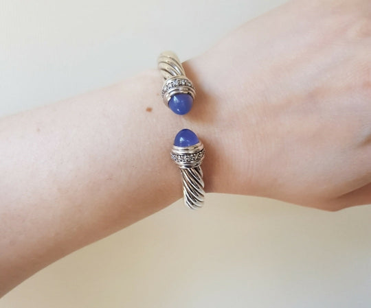  David Yurman Bracelet 10mm – Lavender Chalcedony & Diamonds