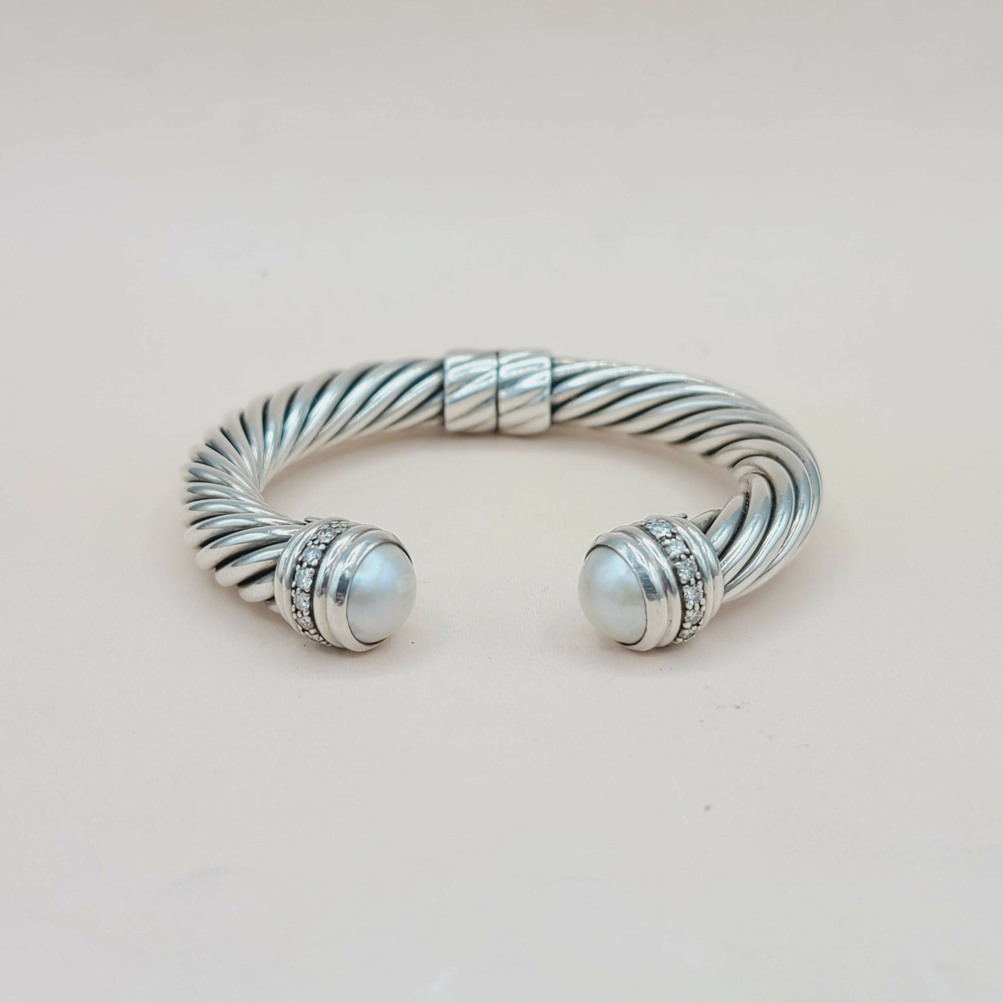    David Yurman Bracelet 10mm Pearl & Diamonds