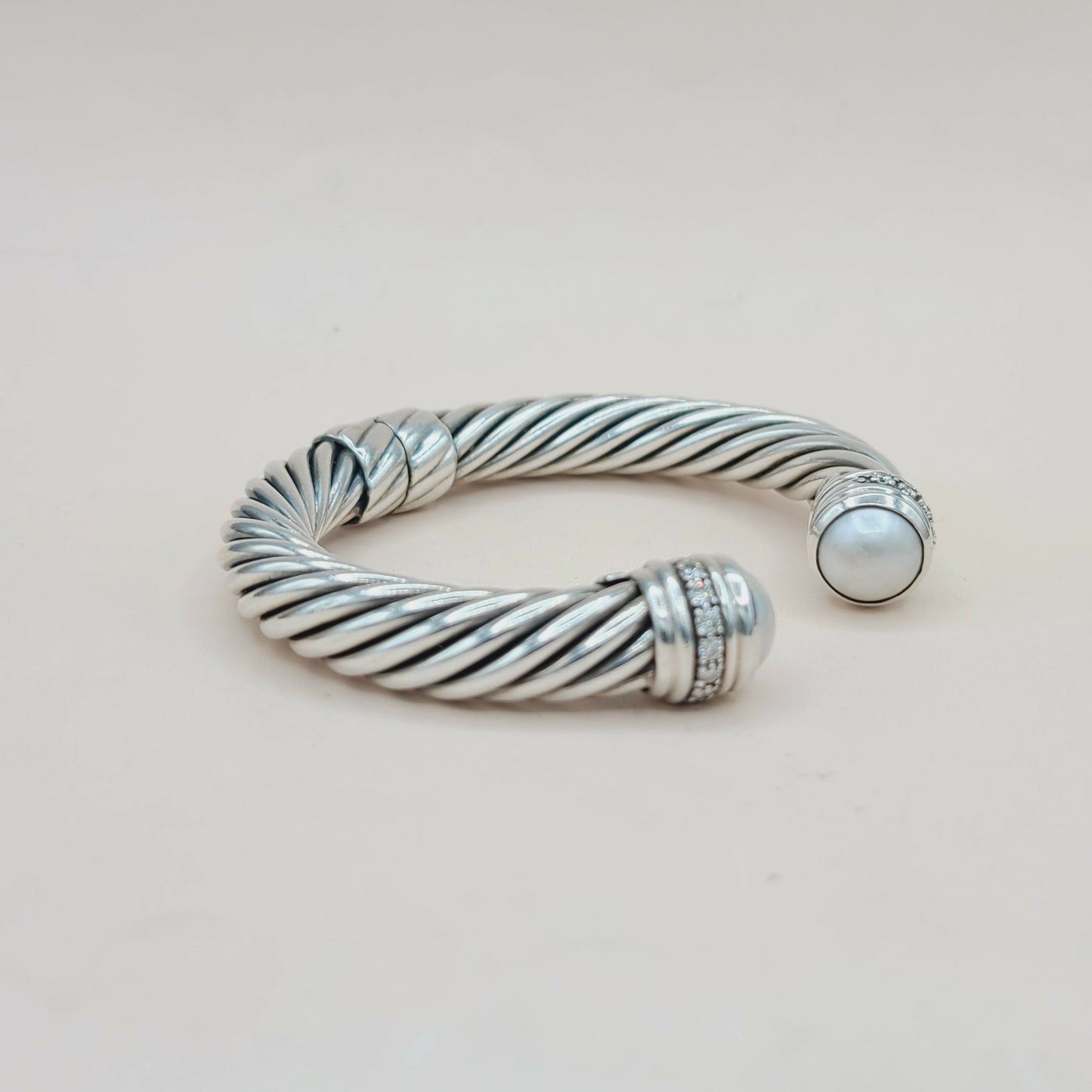    David Yurman Bracelet 10mm Pearl & Diamonds