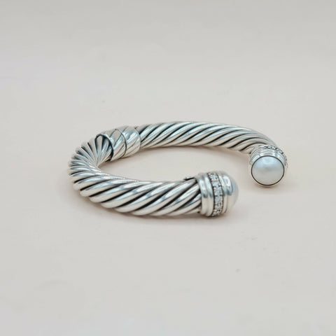  David Yurman Bracelet 10mm Pearl & Diamonds